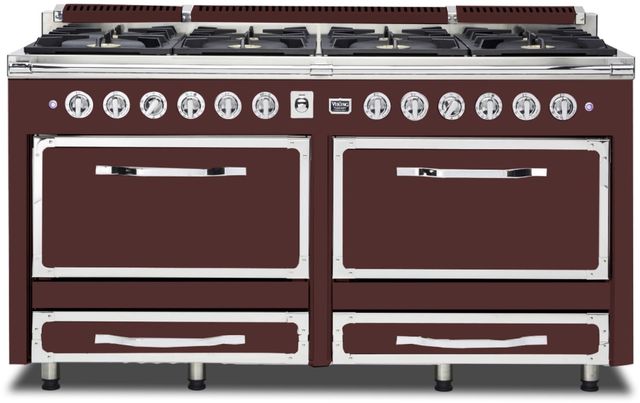 Viking® Tuscany 66" Kalamata Red Dual Fuel Pro-Style Dual Fuel Natural Gas Range-0