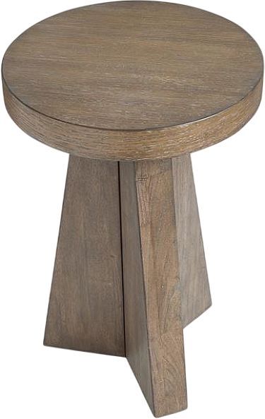 Magnussen Home® Lansbury Antique Wheat Round Accent End Table-2