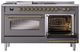 Ilve® Nostalgie II Series 60" Graphite Matte Pro Style Dual Fuel Range-2