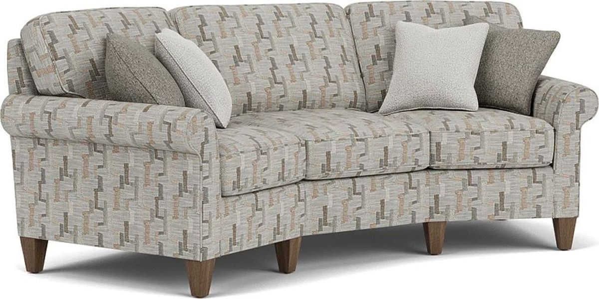 Flexsteel Westside Blue Fossil Conversation Sofa