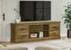 Monarch Specialties Inc. Dark Brown 72" Knotty Oak TV Stand with 4 Drawers-1