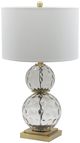 A & B Home Brass/Clear Globe Lamp-0