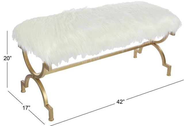Deco Marche Gold/White Bench-2