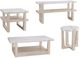 Bassett Mirror Newport White Rectangular End Table with Sunbleached Ash Base-4