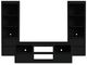 Elements International Rosalie 3-Piece Black Entertainment Unit with 71" TV Console-0