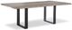 Century® Customizable Details Live Edge 108" Guan.Slab Dining Table with Cast Iron Strap Base-0