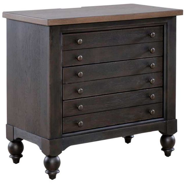 Liberty Furniture Americana Farmhouse Black Bedside Chest-0