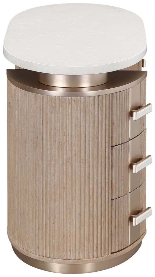 Michael Amini® West Kensington Sea Salt Caramel Vanity Desk-1