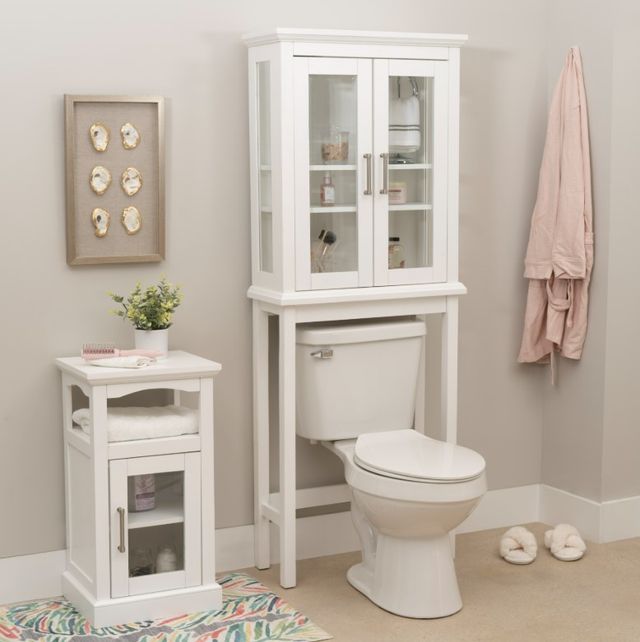 Linon Scarsdale White Space Saver Cabinet-1