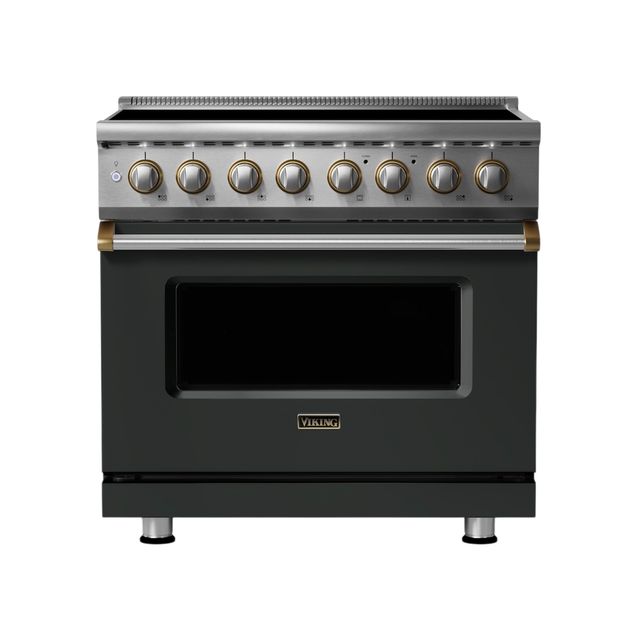 Viking® 5 Series 36" Antique Bronze Pro Style Induction Range-0