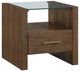 Steve Silver Co. Garland 3-Piece Glass Top Occasional Table with Toffee Base Set-2