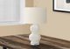 Monarch Specialties Inc. Cream Ceramic Table Lamp with Clear Base-2