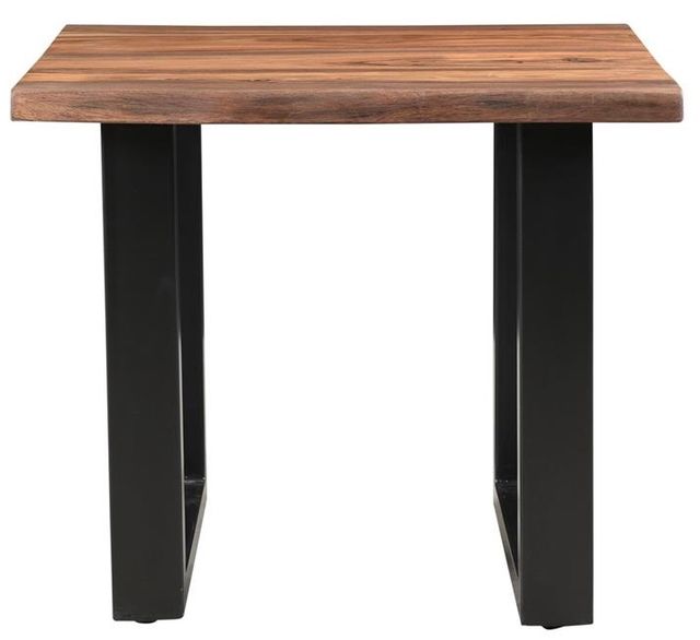 Coast2Coast Home™ Bozeman Brown End Table with Black Base-2