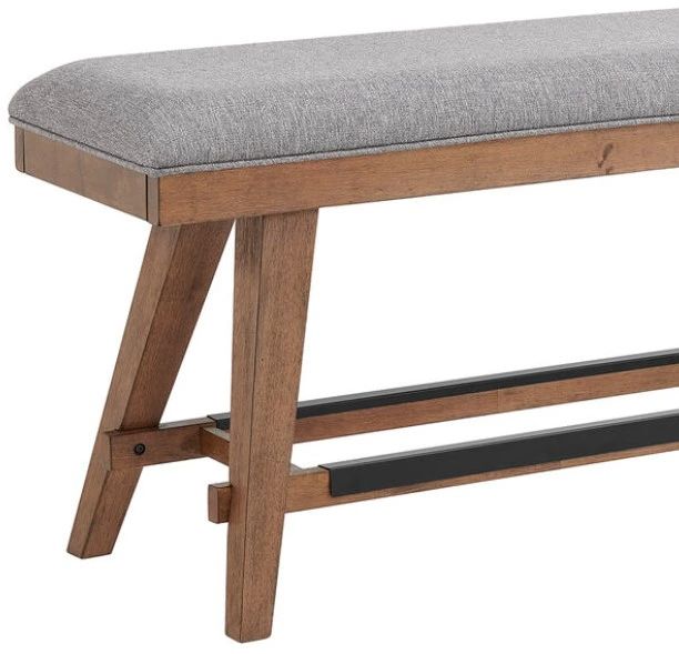 Intercon Oslo Gray/Weathered Chestnut Counter Bench-1