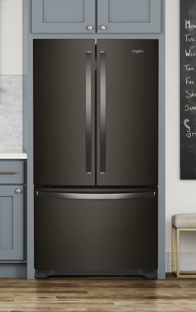 Whirlpool® 36 in. 25.2 Cu. Ft. Fingerprint Resistant Black Stainless French Door Refrigerator-2