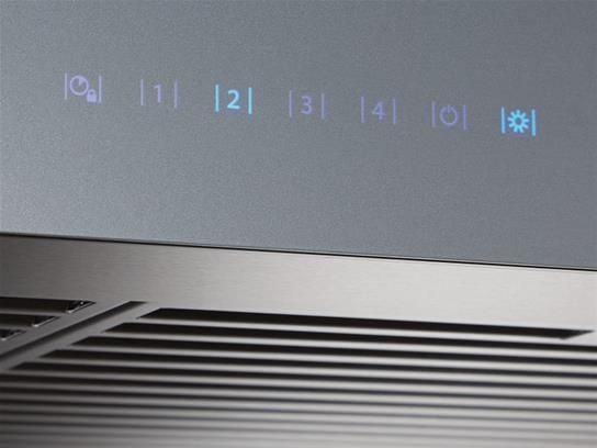 OUT OF BOX Best® Ispira 36" Stainless Steel with Brushed Gray Glass Chimney Range Hood-3