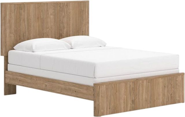 Signature Design by Ashley® Gramburg Warm Natural Brown Queen Panel Bed-0