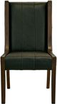 International Furniture Direct Balam Brown/Green Leather Dining Side Chair-3