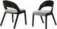 Armen Living Polly 2-Piece Black/Gray Dining Side Chair Set-0
