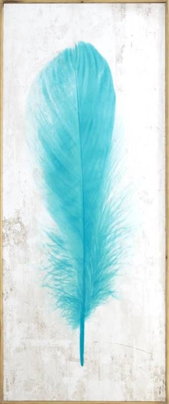 Classy Art Blue Feather Wall Art-0