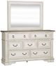 Liberty Furniture Abbey Park Antique White/Weathered Brown Dresser and Mirror-0