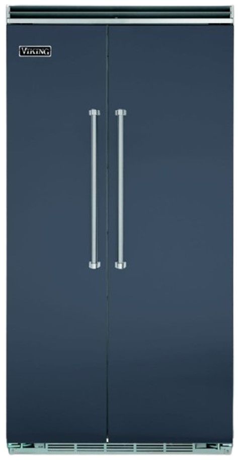 Viking® 5 Series 42 in. 25.3 Cu. Ft. Slate Blue Built In Side-by-Side Refrigerator