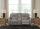 Signature Design by Ashley® Trendsetter Ash Power Reclining Loveseat with Audio Seating-2