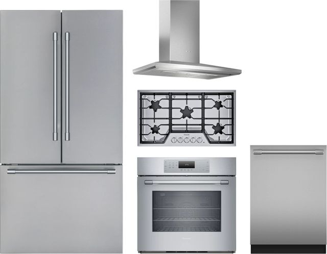 Thermador® 5 Piece Stainless Steel Gas Kitchen Package-0