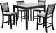 Crown Mark Salvador 5-Piece Black/White Counter Dining Set-0