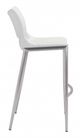 Zuo® Ace White and Silver Set of 2 Bar Chairs-2