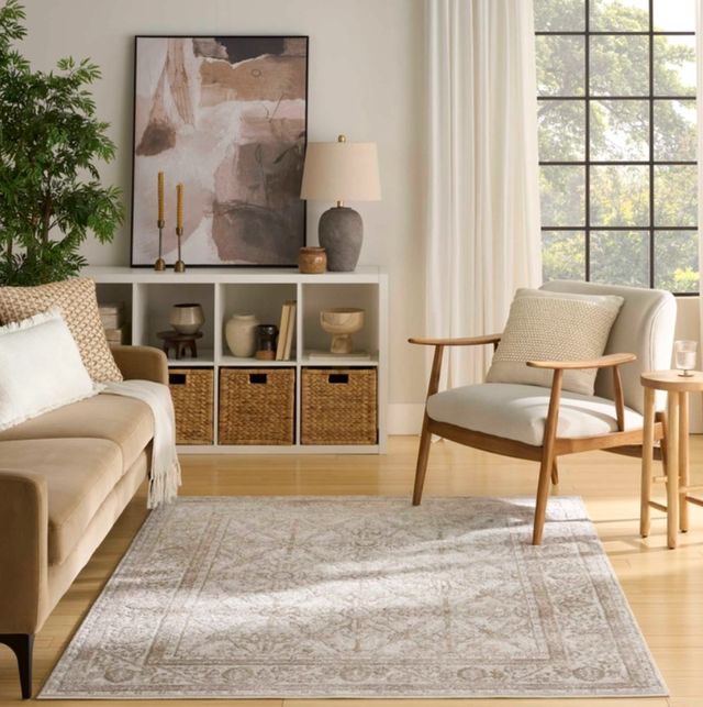 Nourison Home™ Dekor DEK03 Ivory Taupe 5'x7' Style 2 Area Rug-1