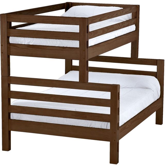 Crate Designs™ Furniture Brindle Twin/Full Tall Ladder End Bunk Bed-0