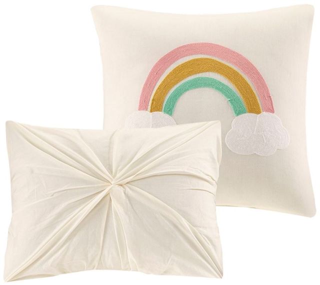 Olliix by Urban Habitat Kids Callie Multi Twin Cotton Jacquard Pom Pom Comforter Set-1