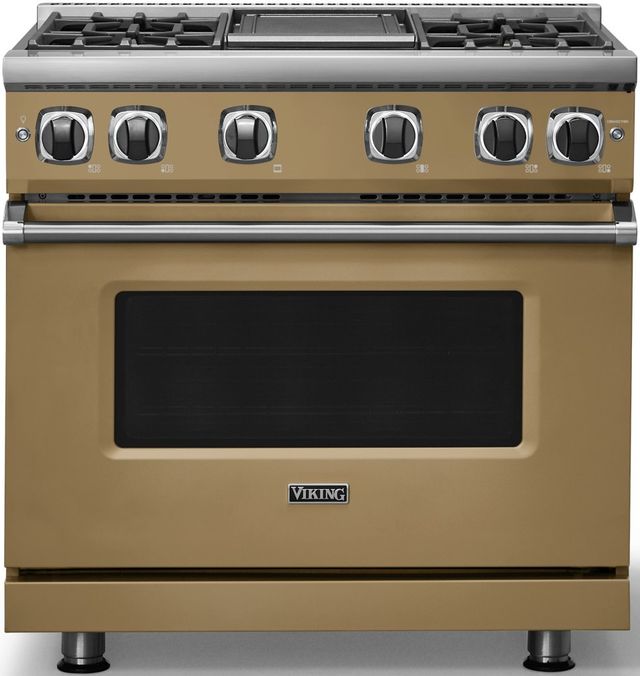 Viking® 7 Series 36" Golden Hour Pro Style Liquid Propane Gas Range with Griddle-2