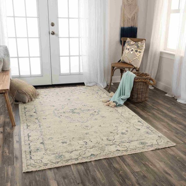 Rizzy Home Platinum Brown 5'x8' Rectangular Rug-4