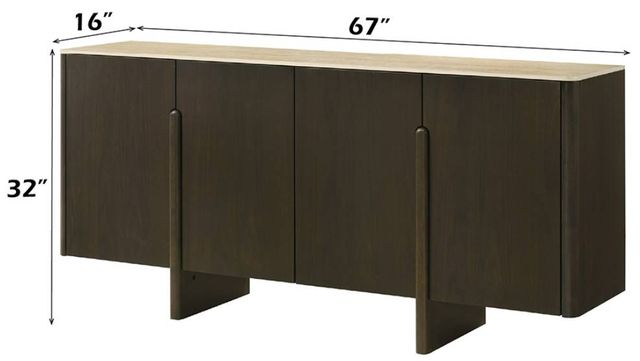 ACME Furniture Davita Ceramic Top Server with Walnut Base-2