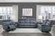 Homelegance® Clifton Blue Double Manual Reclining Sofa-1