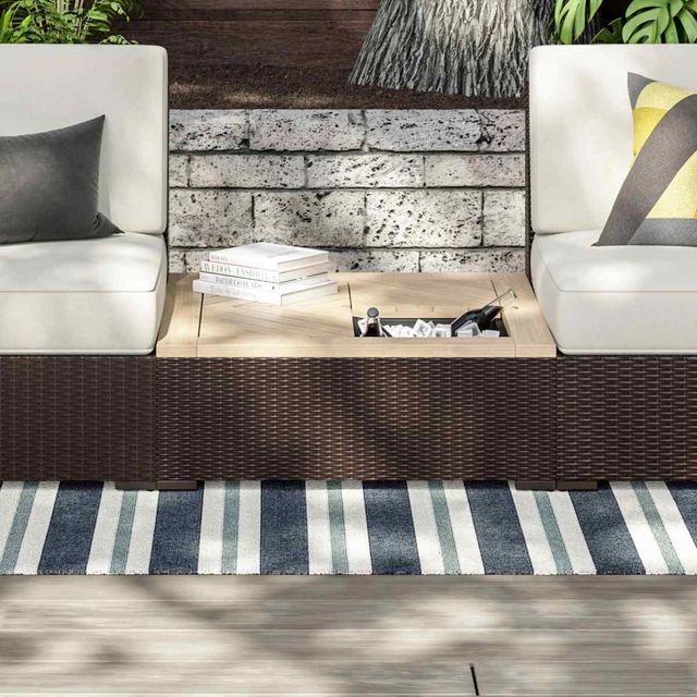 homestyles® Palm Springs Brown Outdoor Removable Top Coffee Table -3