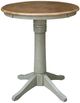 John Thomas Furniture® Dining Essentials Hickory 30" Round Dining Table with Stone Transitional Pedestal Base-0