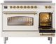 Ilve® Nostalgie II Series 48" Antique White Pro Style Induction Range-3