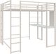 dhp furniture® Abode Off White Full Metal Loft Bed-0