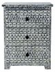A & B Home Gray/White Bedside Table-1