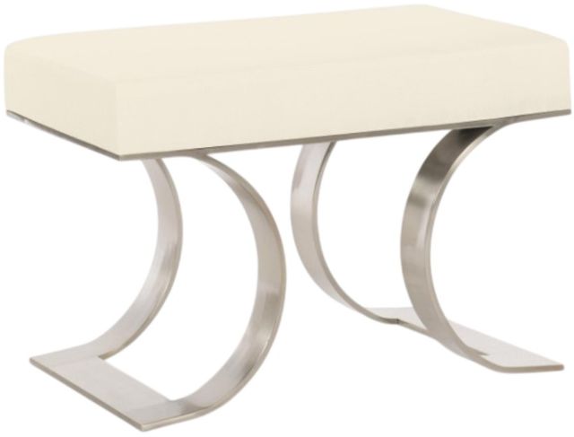 Bernhardt Axiom Brushed Silver/White Bench-0