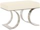 Bernhardt Axiom Brushed Silver/White Bench-0