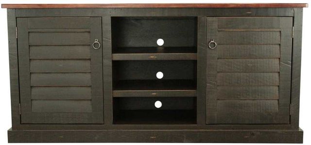 American Heartland Manufacturing Rustic Two Tone 68" Quaint Shutter TV Stand-1