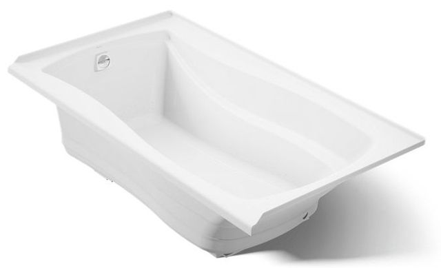 KOHLER® Mariposa® White 66" x 36" Alcove Heated BubbleMassage™ Air Bath - Left Drain-0