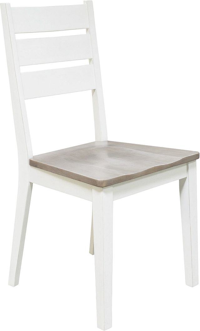 Benchcraft® Nollicott Whitewash/Light Gray Dining Side Chair-0