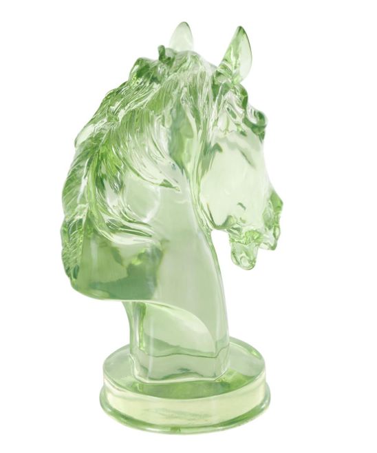 Deco Marche Cosmoliving by Cosmopolitan Green Horse Tinted Decorative Sculpture-2