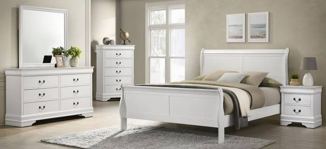 Coaster® Louis Philippe 5-Piece White Queen Bedroom Set-1