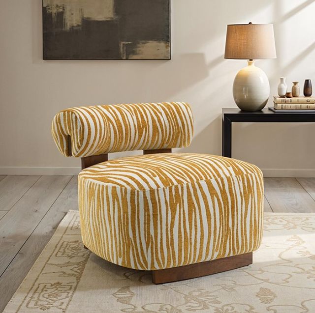 Furniture of America® Niobe Yellow Accent Chair-1